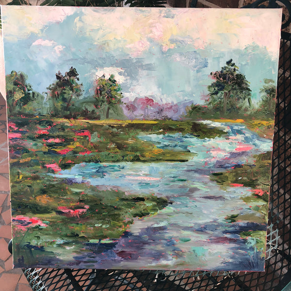 Summertime in the South painting Jenny Moss - Christenberry Collection