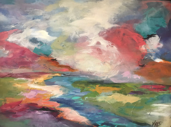 Partly Cloudy painting Jenny Moss - Christenberry Collection