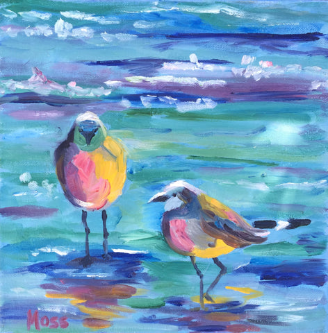 Ocean Pair painting Jenny Moss - Christenberry Collection
