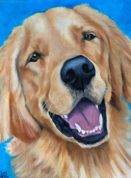 Commission Dog Portraits painting Leanne Lovice - Christenberry Collection