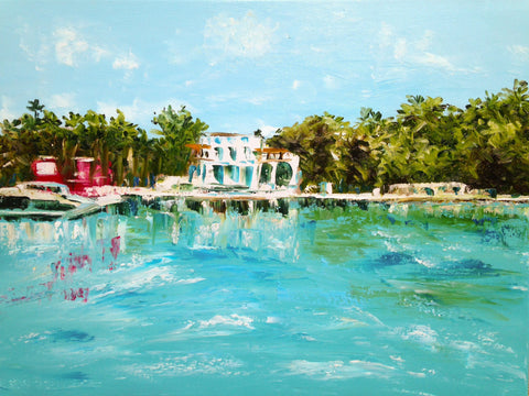 Miami Mansion painting Emma Bell - Christenberry Collection