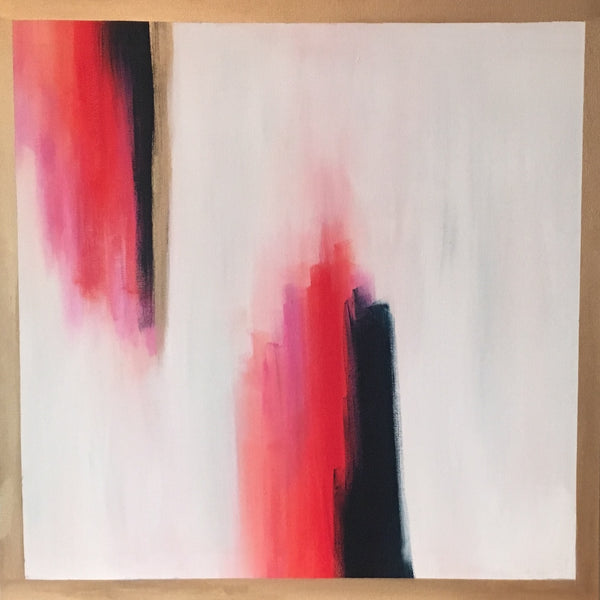 Red and Fuchsia painting Lauren Neville - Christenberry Collection