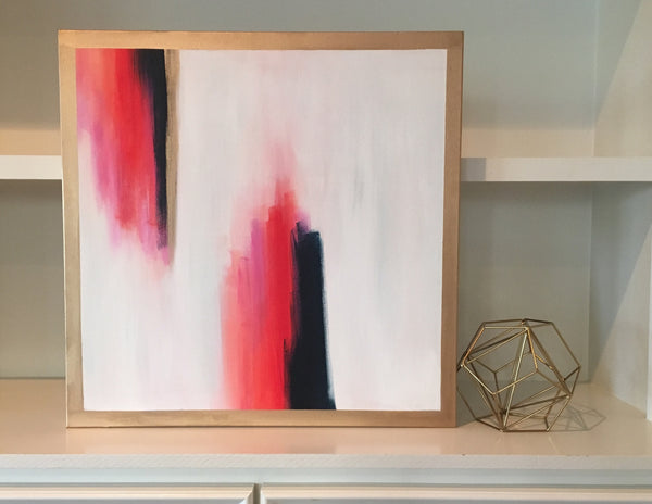Red and Fuchsia painting Lauren Neville - Christenberry Collection