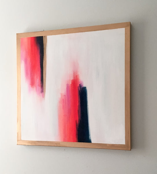 Red and Fuchsia painting Lauren Neville - Christenberry Collection