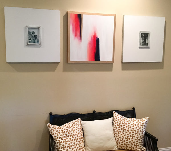 Red and Fuchsia painting Lauren Neville - Christenberry Collection