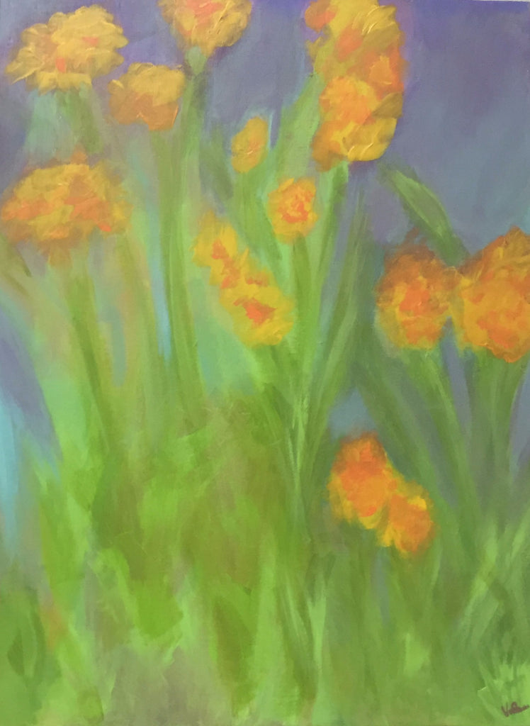 Day Lillies painting Vicki Whichard - Christenberry Collection