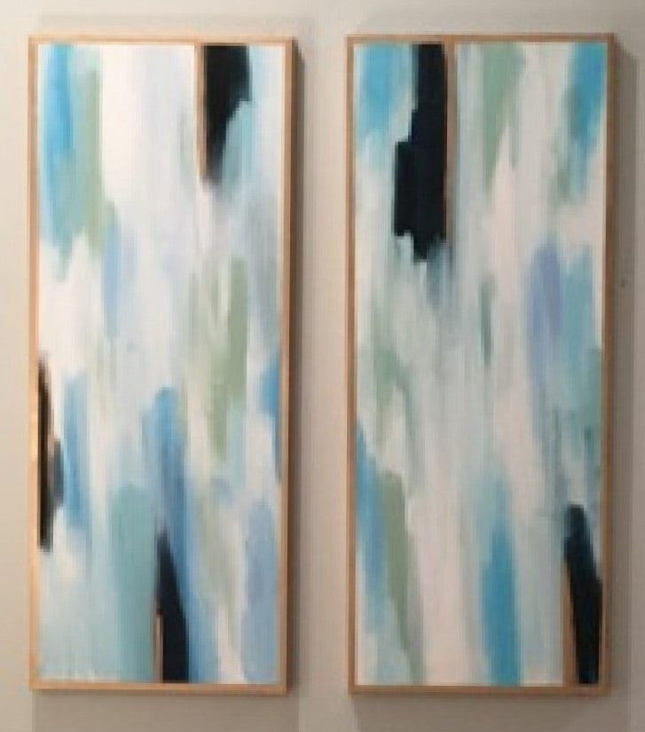 Blue Rain painting Lauren Neville - Christenberry Collection