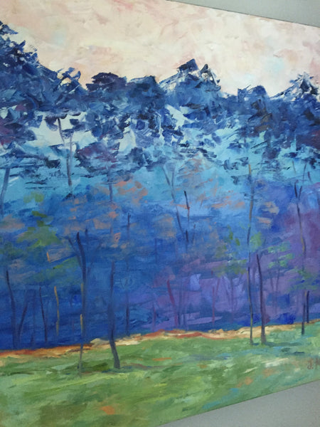 Landscape in Blues painting Jenny Moss - Christenberry Collection