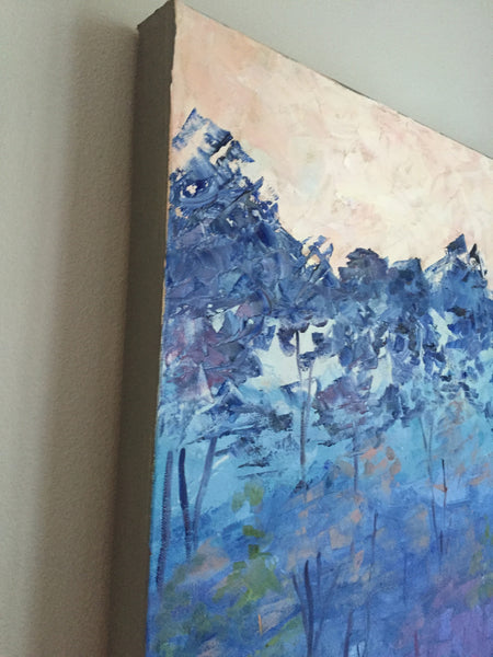 Landscape in Blues painting Jenny Moss - Christenberry Collection