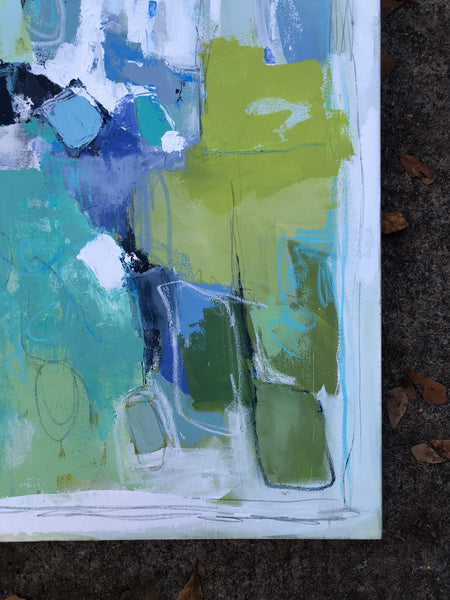 Colorful Composition No. 9 painting Lynnette Driver - Christenberry Collection