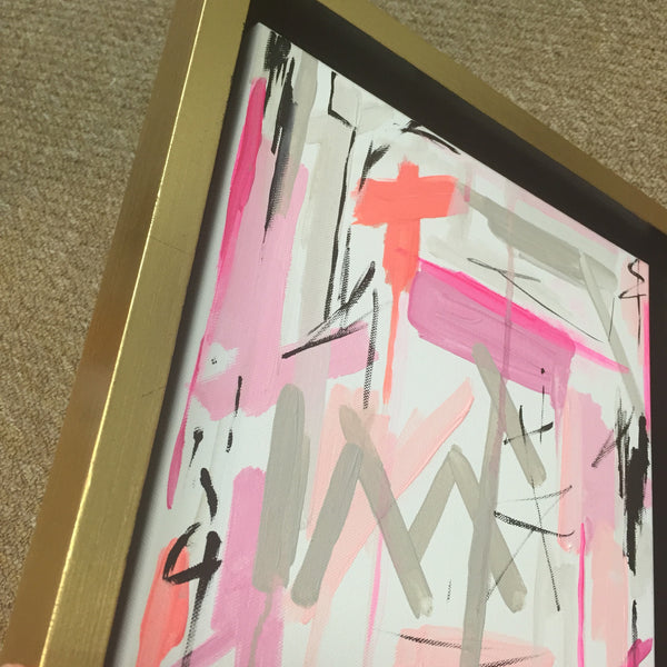 Abstract Shades of Pink painting Jane Marie Edwards - Christenberry Collection