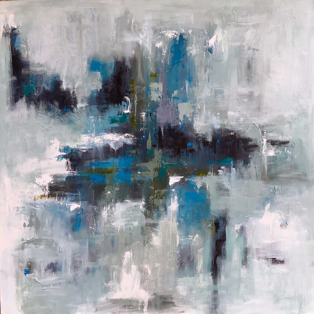 Deep Blue City Vibes painting Emma Bell - Christenberry Collection