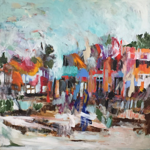Just Passing Through painting Molly Wright - Christenberry Collection