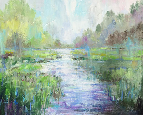 Kiawah Creek painting Ann Schwartz - Christenberry Collection