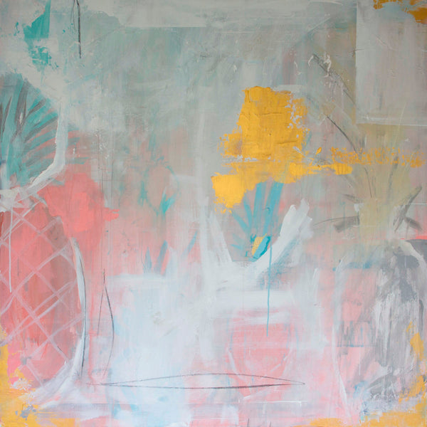 Minimal Apple painting Kym De Los Reyes - Christenberry Collection