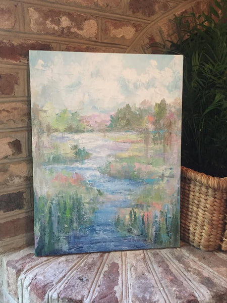 Mt. Pleasant Marsh painting Ann Schwartz - Christenberry Collection