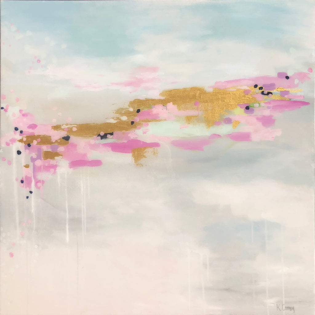 Pink Skies Ahead painting Kristin Cooney - Christenberry Collection