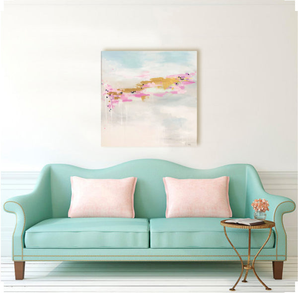 Pink Skies Ahead painting Kristin Cooney - Christenberry Collection