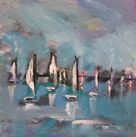 Sail 15 painting Molly Wright - Christenberry Collection