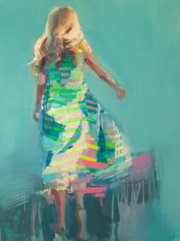 Turquoise Twirl painting Teil Duncan - Christenberry Collection