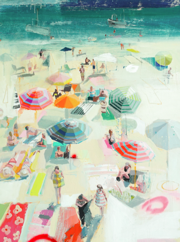 Midsummer Splash painting Teil Duncan - Christenberry Collection