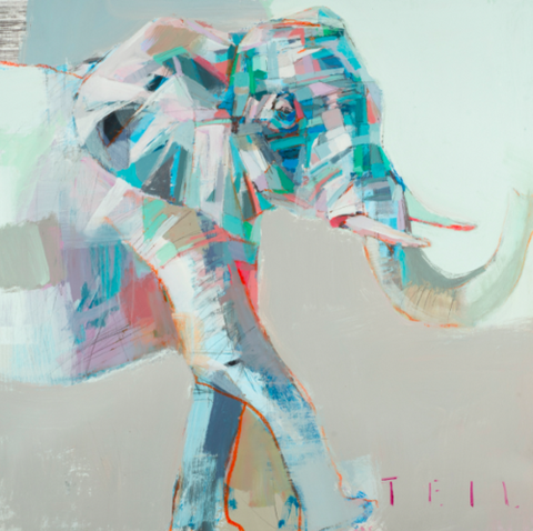 Sturdy Stroll painting Teil Duncan - Christenberry Collection
