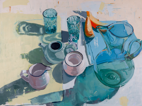 Cantaloupe and Tea painting Teil Duncan - Christenberry Collection