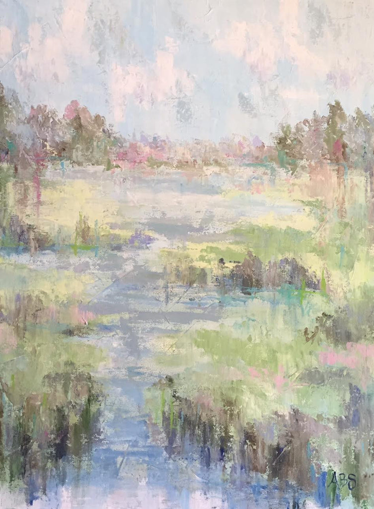 Shem Creek Day painting Ann Schwartz - Christenberry Collection