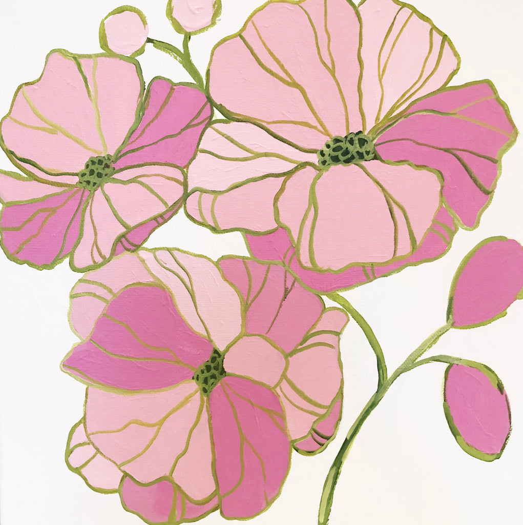 Small Floral V painting Kristin Cooney - Christenberry Collection