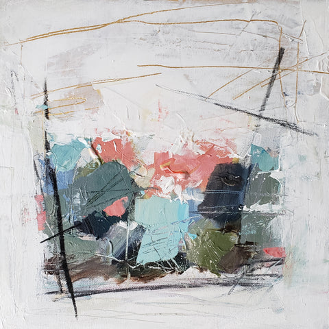 Small Coral Pop painting Kym De Los Reyes - Christenberry Collection