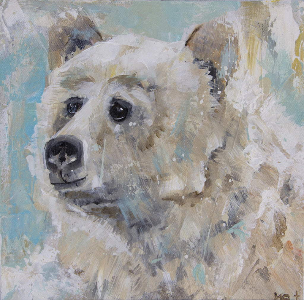 Snow Bear painting Kym De Los Reyes - Christenberry Collection
