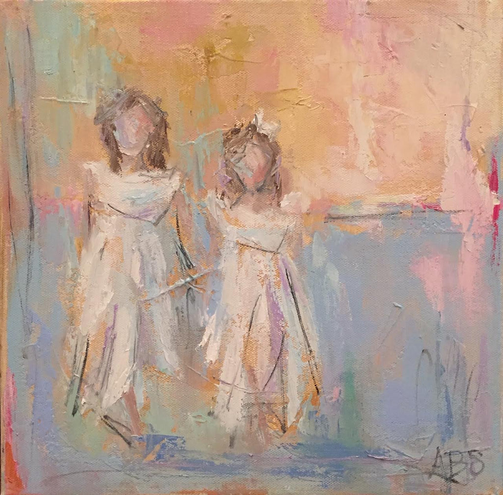 Sweet Sisters painting Ann Schwartz - Christenberry Collection