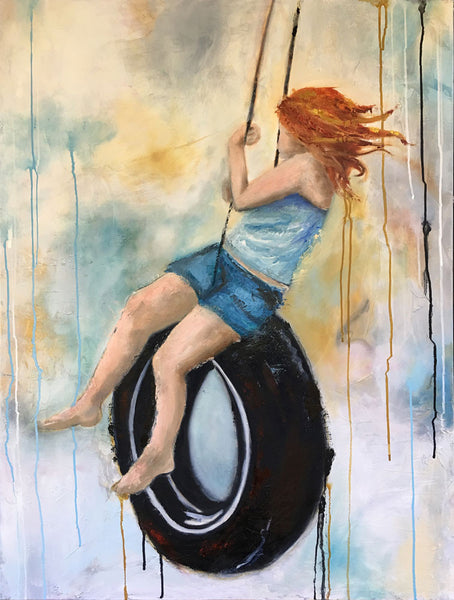 Swing with Me painting Kristin Cooney - Christenberry Collection