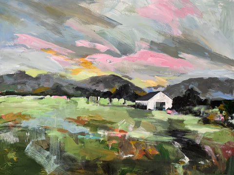 Vineyard View painting Molly Wright - Christenberry Collection