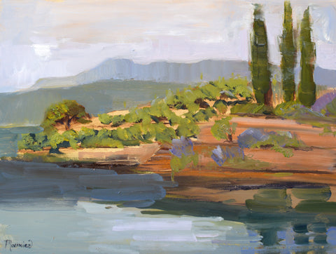 Vineyard Vista painting Kathy Morawiec - Christenberry Collection
