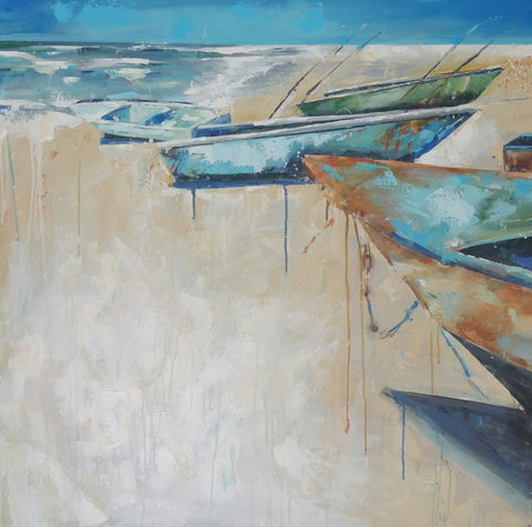 Washed Away painting Kym De Los Reyes - Christenberry Collection
