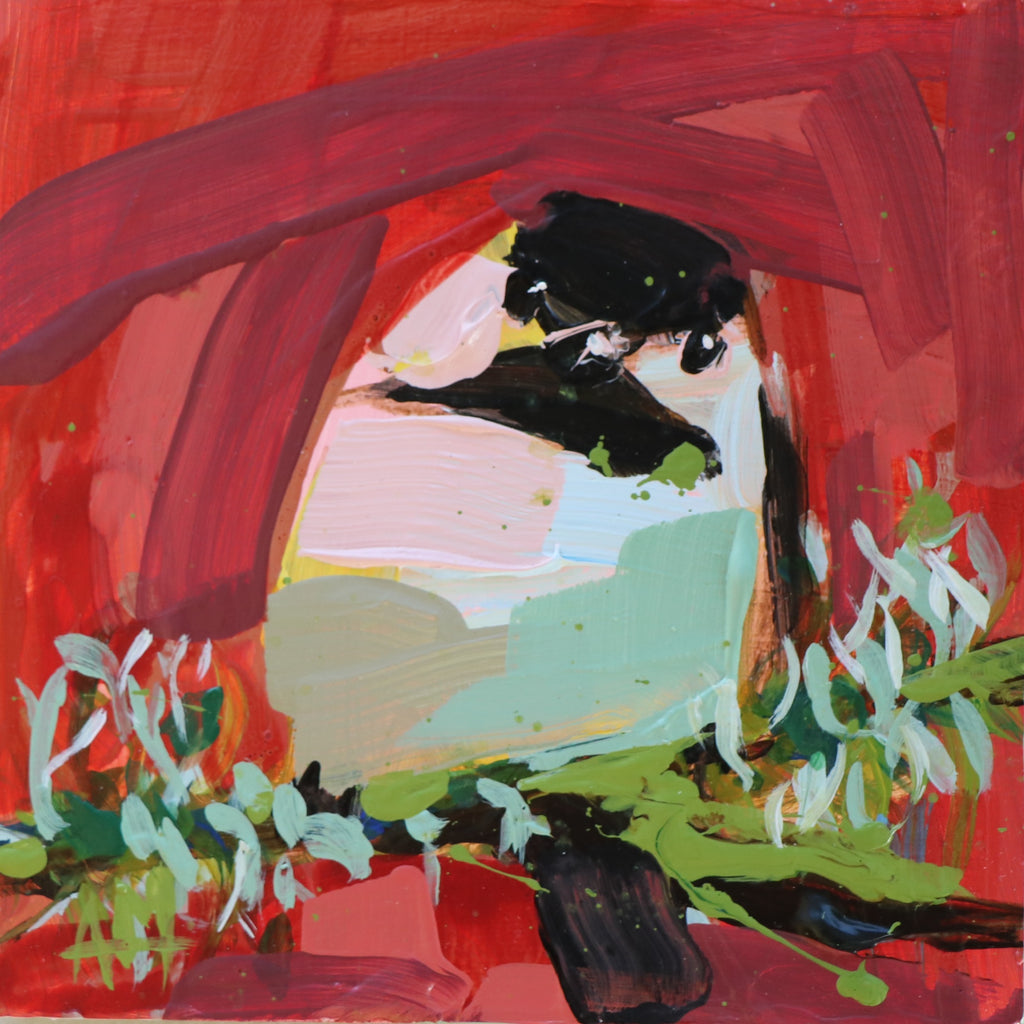 Chickadee no. 1034 painting Angela Moulton - Christenberry Collection