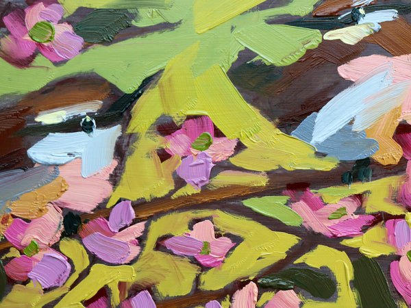 Carolina Wrens and Dogwood Blossoms painting Angela Moulton - Christenberry Collection