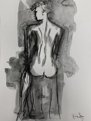 Thinking painting Bonnie Goldberg - Christenberry Collection