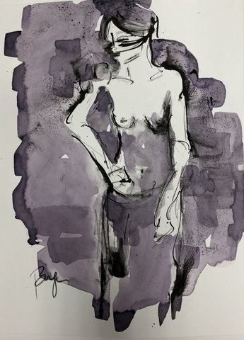 Looking Back painting Bonnie Goldberg - Christenberry Collection