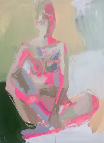 Hot Pink Hold painting Teil Duncan - Christenberry Collection