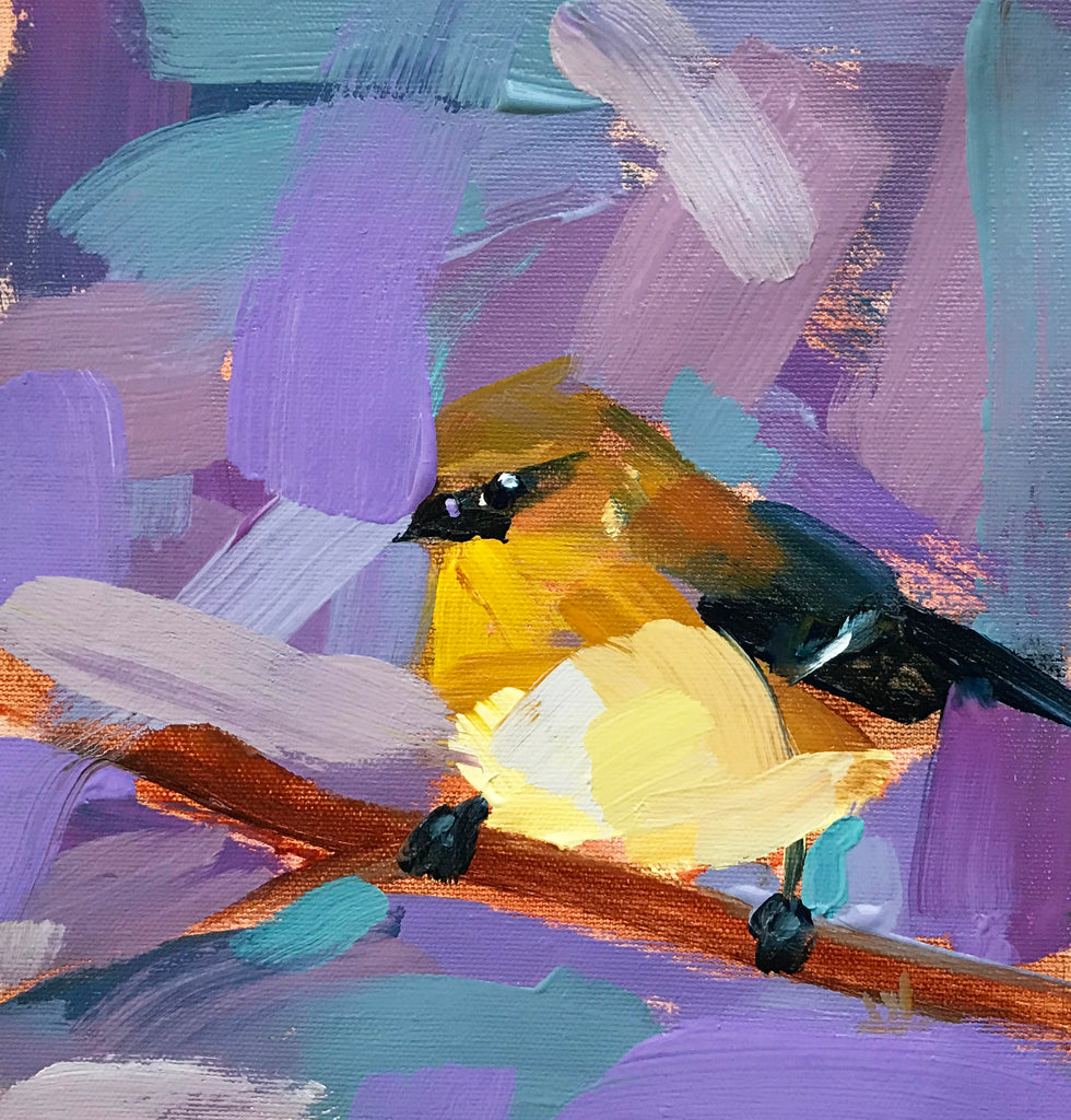 Goldfinch No. 80 painting Angela Moulton - Christenberry Collection