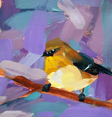 Goldfinch No. 80 painting Angela Moulton - Christenberry Collection