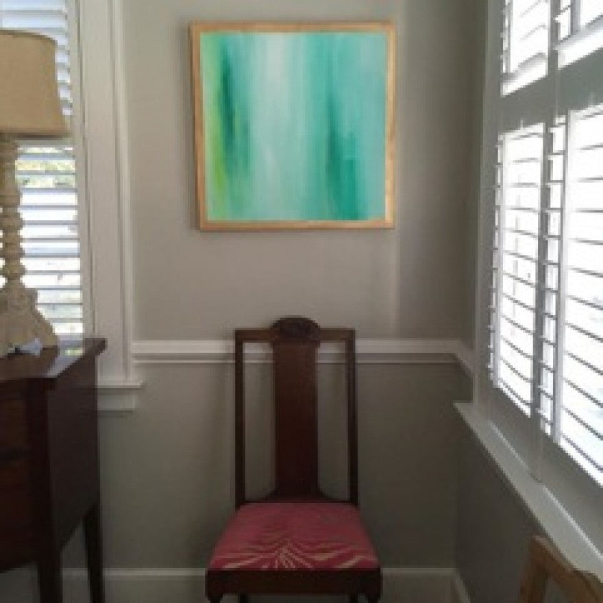 Green Square painting Lauren Neville - Christenberry Collection