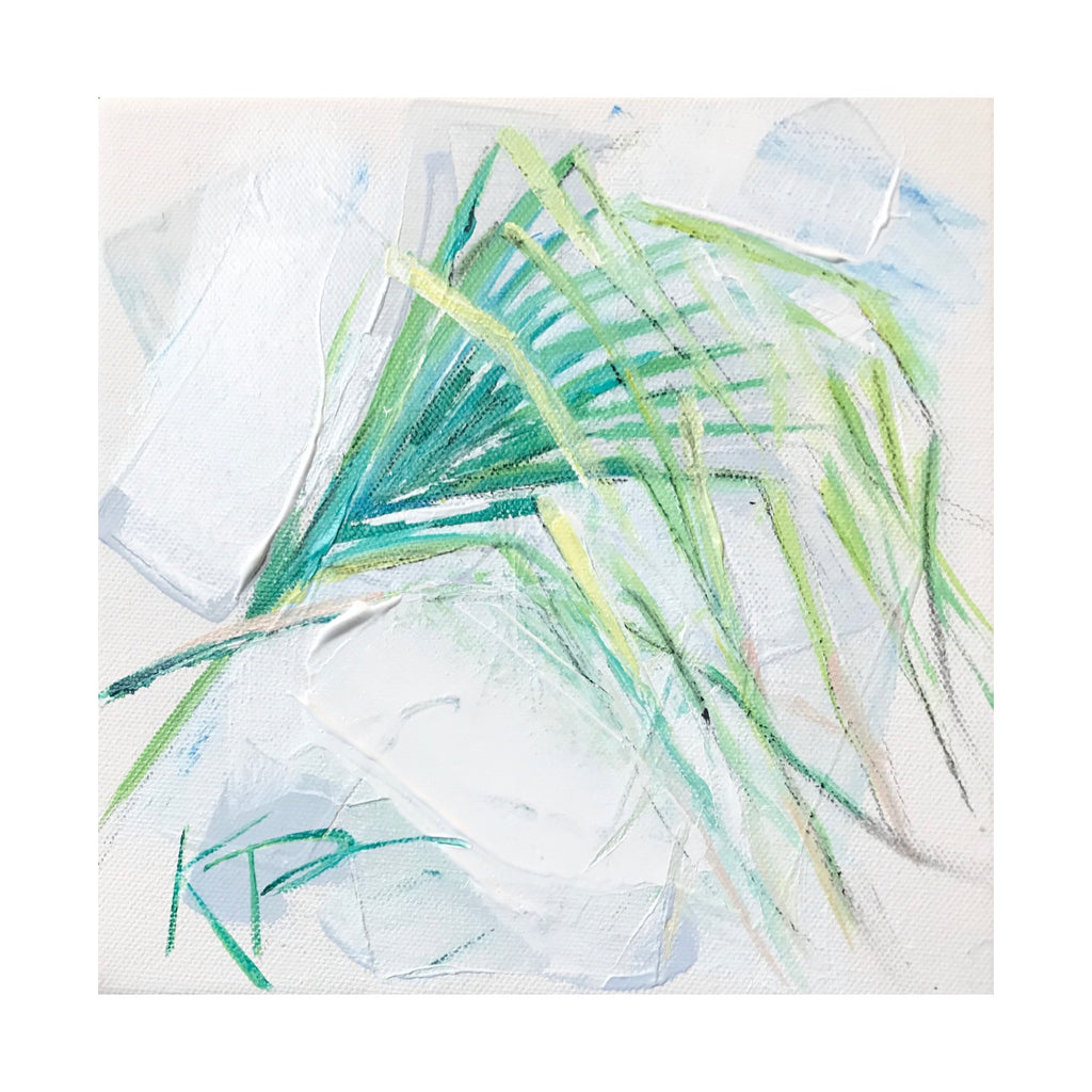 Original Palm Frond 2 painting Kelly Pelfrey - Christenberry Collection