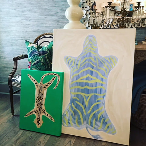Faux Zebra Rug painting Ashley Williams - Christenberry Collection