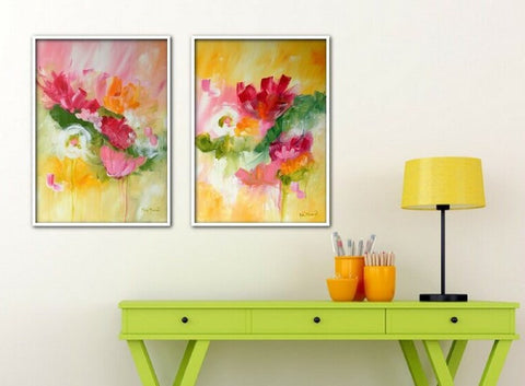 Savannah Sings a Lullaby 1 and 2 painting Kathy Morawiec - Christenberry Collection