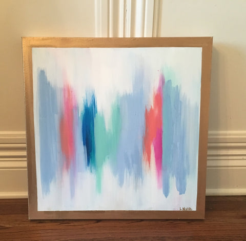 Blues and Corals painting Lauren Neville - Christenberry Collection