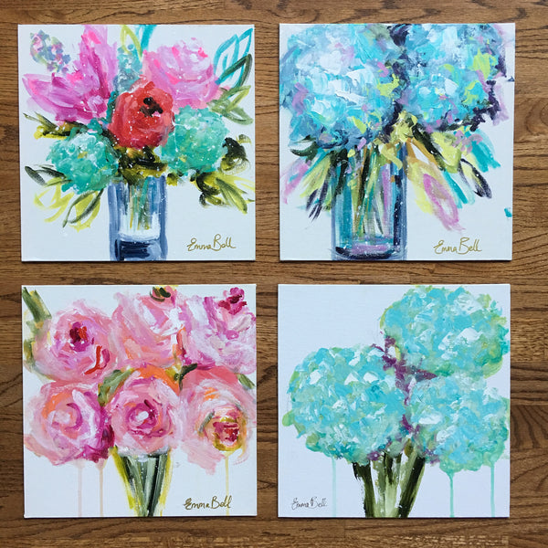 Mini Floral painting Emma Bell - Christenberry Collection
