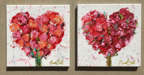 Floral Heart Bouquet 2 painting Emma Bell - Christenberry Collection
